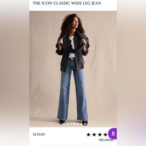 NWT Banana Republic Icon Classic Wide Leg Jeans / light wash (29L)
